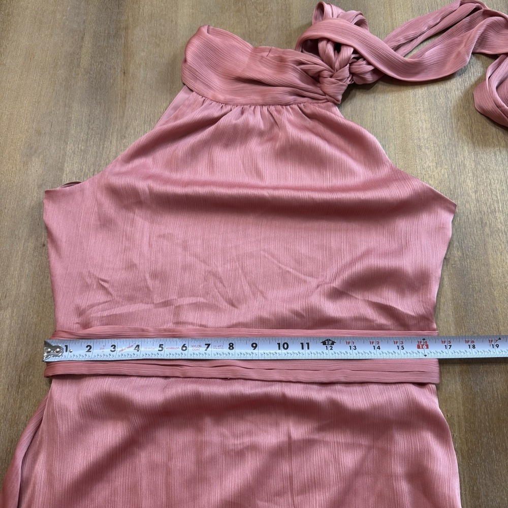 Sachin & Babi Kayla Gown Size 10 Halter Neck Tie Formal Flowy Gown‎ Rouge Pink - Picture 6 of 13